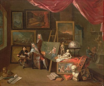 Das Atelier des Künstlers von Peter Tillemans